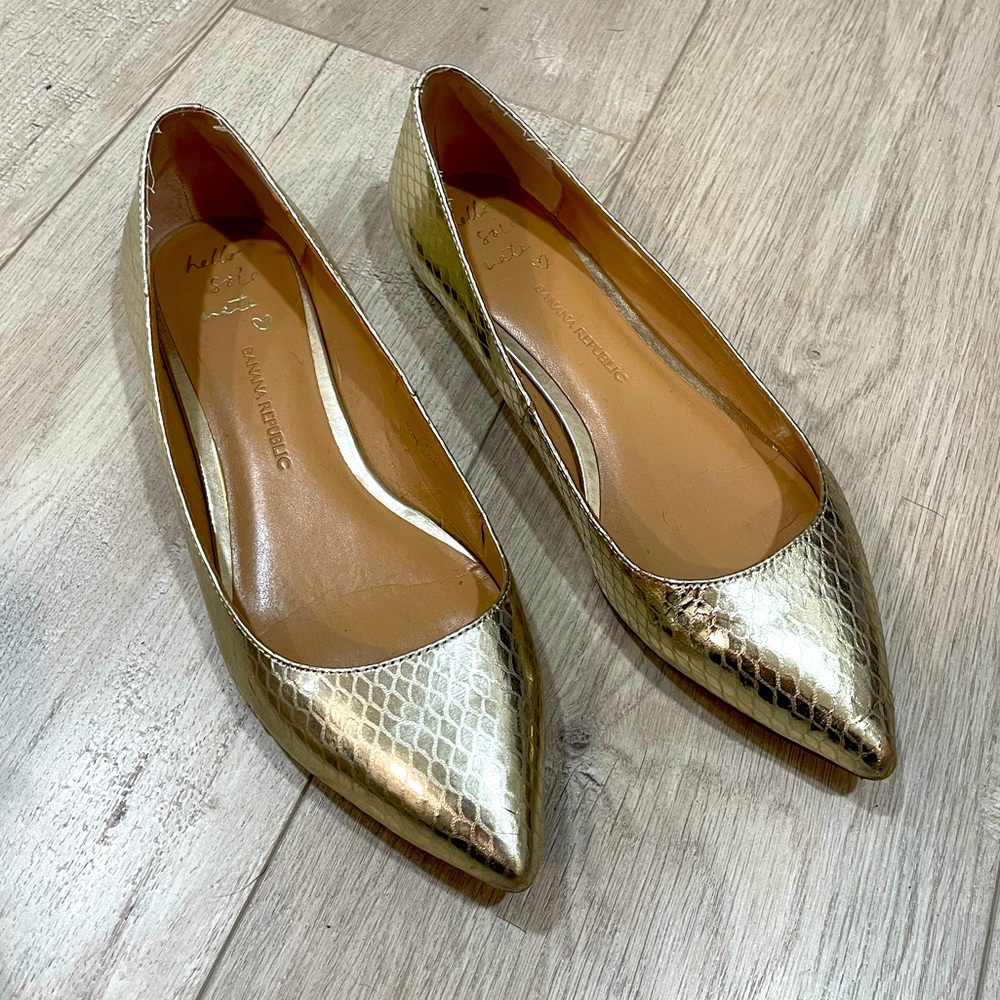 Banana Republic Silver Flats - Size 8.5